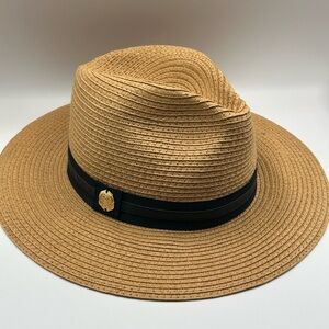 Vince Camuto Tan Fedora with Black Accent